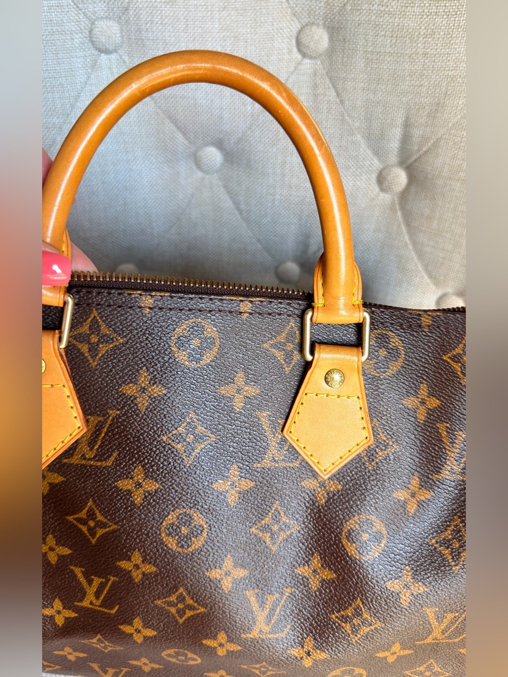 Louis Vuitton Speedy 30 Monogram Vintage Satchel Tote Bag TH1917 Lock Key Dusty - Picture 13 of 15